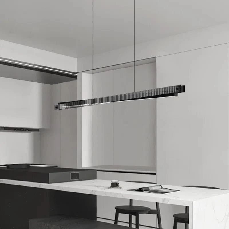 Lustre design en aluminium et verre: Barre lumineuse | Marco Lucetti 160CM / Changeable / CHINE