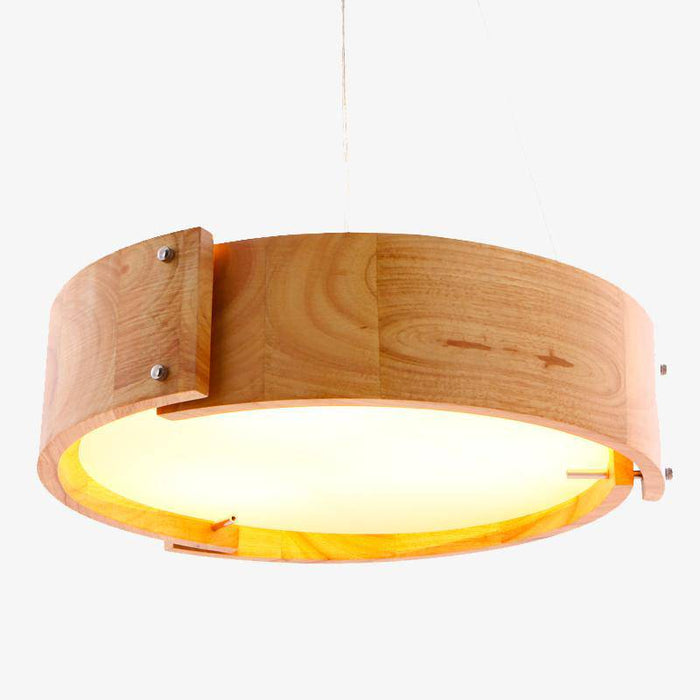 Lustre en bois arc de cercles élégant