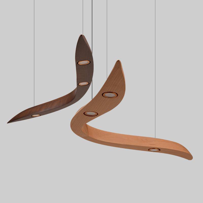 Lustre Design en Bois et LED Villa | Marco Lucetti