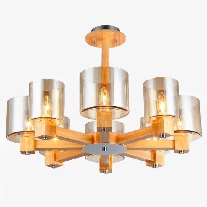Lustre design en bois et verre | Marco Lucetti