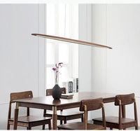 Lustre design en bois LED modernes pour îlot de cuisine by Woodlight | Marco Lucetti