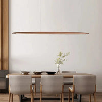 Lustre design en bois LED modernes pour îlot de cuisine by Woodlight | Marco Lucetti