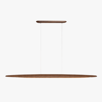 Lustre design en bois LED modernes pour îlot de cuisine by Woodlight | Marco Lucetti