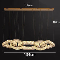 Lustre design en cristal doré pour une ambiance moderne dans votre salle à manger | Marco Lucetti 5 têtes / Blanc froid