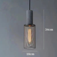 Lustre Design en Fer et Ciment | Marco Lucetti B / Blanc froid