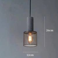 Lustre Design en Fer et Ciment | Marco Lucetti C / Blanc froid