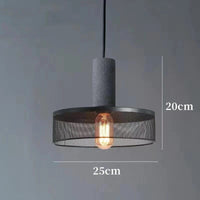 Lustre Design en Fer et Ciment | Marco Lucetti E / Blanc froid