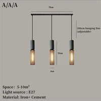 Lustre Design en Fer et Ciment | Marco Lucetti G / Blanc froid