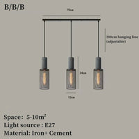 Lustre Design en Fer et Ciment | Marco Lucetti I / Blanc froid