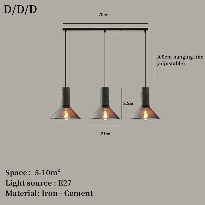 Lustre Design en Fer et Ciment | Marco Lucetti L / Blanc froid