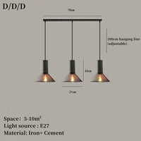 Lustre Design en Fer et Ciment | Marco Lucetti L / Blanc froid