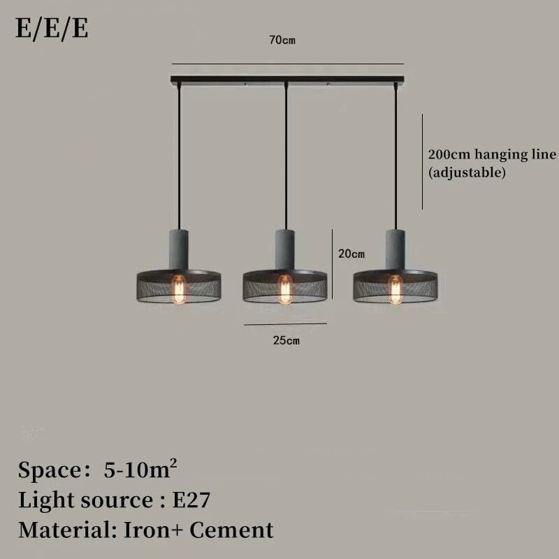 Lustre Design en Fer et Ciment | Marco Lucetti O / Blanc froid