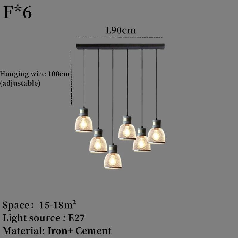 Lustre Design en Fer et Ciment | Marco Lucetti P / Blanc froid