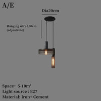 Lustre Design en Fer et Ciment | Marco Lucetti Q / Blanc froid