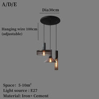 Lustre Design en Fer et Ciment | Marco Lucetti S / Blanc froid