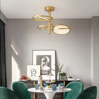 Lustre design en métal doré avec lampe arrondie Skalla - Élégance lumineuse | Marco Lucetti changeable