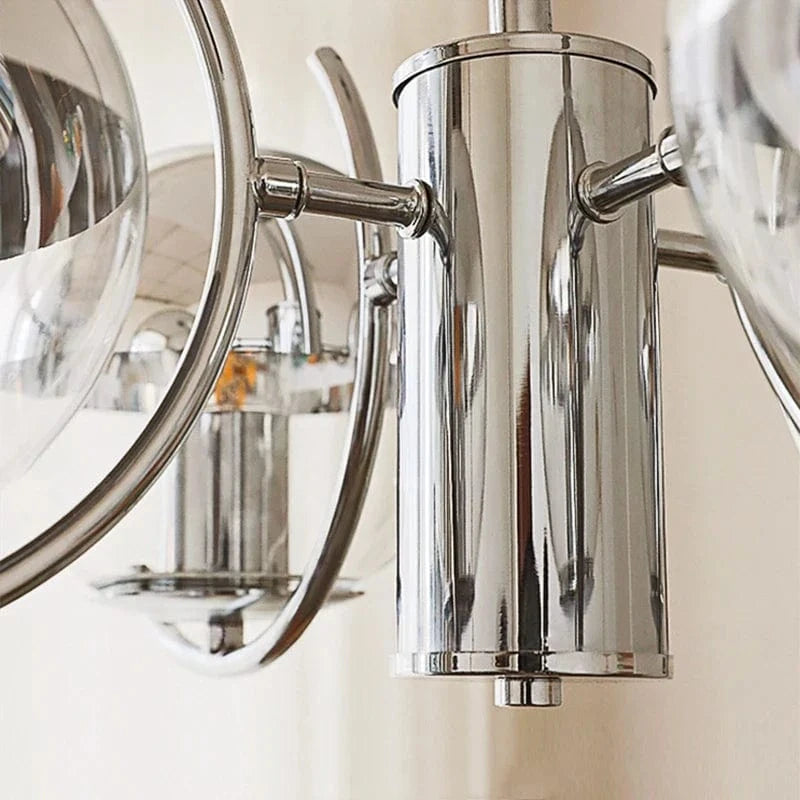 Lustre Design en Verre Chrome LED pour Décoration Intérieure | Marco Lucetti