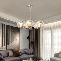 Lustre Design en Verre Chrome LED pour Décoration Intérieure | Marco Lucetti