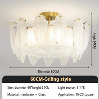 Lustre Design en Verre Moderne | Marco Lucetti Plafond D60cm / Lumière chaude 3000k