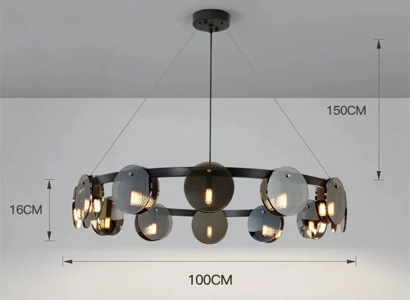 Lustre Design en Verre Nordique : Luminaire Décoratif Moderne | Marco Lucetti Diamètre 100 cm / Changeable