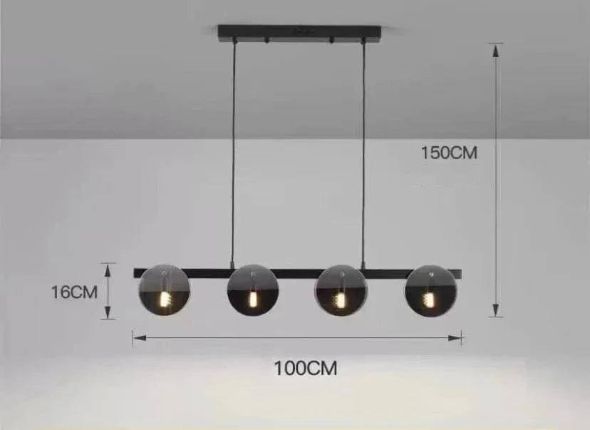 Lustre Design en Verre Nordique : Luminaire Décoratif Moderne | Marco Lucetti L100cm / Blanc chaud