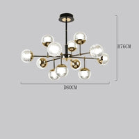 Lustre Design Fantaisie : Boules d'Éclairage Intérieur pour Salon | Marco Lucetti 12 têtes / Blanc froid