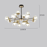 Lustre Design Fantaisie : Boules d'Éclairage Intérieur pour Salon | Marco Lucetti 16 têtes / Blanc froid