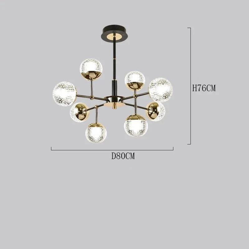 Lustre Design Fantaisie : Boules d'Éclairage Intérieur pour Salon | Marco Lucetti 8 têtes / Blanc froid