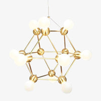 Lustre Molecule Doré Geo-Branché