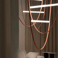 Lustre Design Italien avec Lampe à LED Tube Luxe | Marco Lucetti