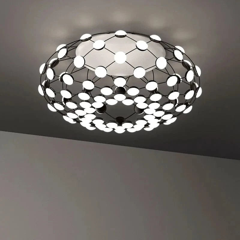 Lustre Design Italien LED Nordique Noir-Blanc Salle à Manger Filet de Pêche | Marco Lucetti