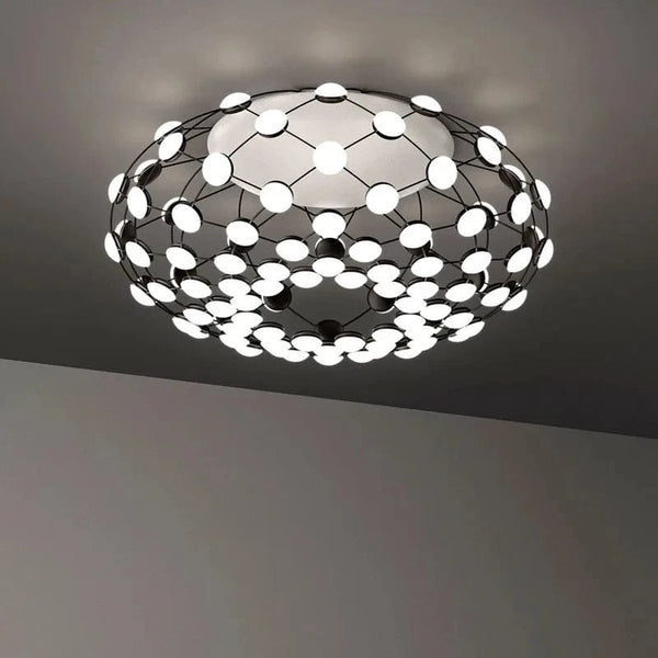 Lustre Design Italien LED Nordique Noir-Blanc Salle à Manger Filet de Pêche | Marco Lucetti