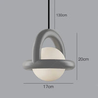 Lustre design Jupiter boule pour chambre ou café | Marco Lucetti Gris / Blanc chaud