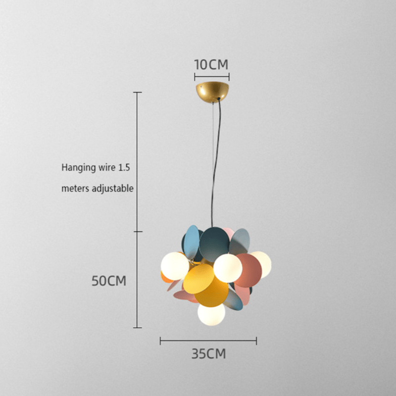 Lustre design Kebya avec lampes colorées | Marco Lucetti