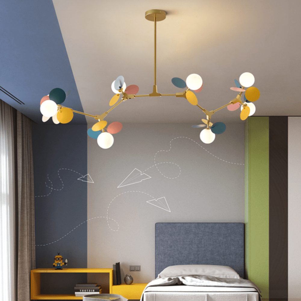 Lustre design Kebya avec lampes colorées | Marco Lucetti