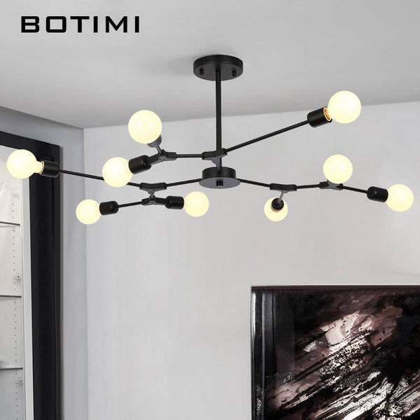 Lustre design LED à branches noires - Pendente. | Marco Lucetti