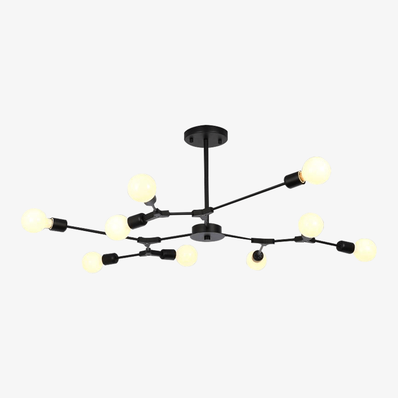 Lustre design LED à branches noires - Pendente. | Marco Lucetti