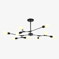 Lustre design LED à branches noires - Pendente. | Marco Lucetti