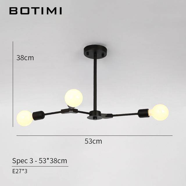 Lustre design LED à branches noires - Pendente. | Marco Lucetti 3 lampes