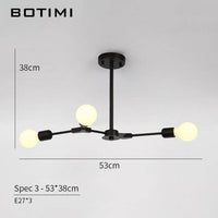 Lustre design LED à branches noires - Pendente. | Marco Lucetti 3 lampes