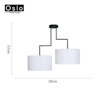 Lustre design LED Américain | Marco Lucetti Lustre blanc - 2 lampes