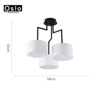 Lustre design LED Américain | Marco Lucetti Lustre blanc - 3 lampes