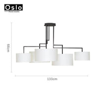 Lustre design LED Américain | Marco Lucetti Lustre blanc - 5 lampes