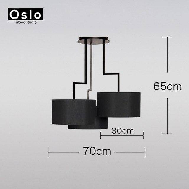 Lustre design LED Américain | Marco Lucetti Lustre noir - 3 lampes