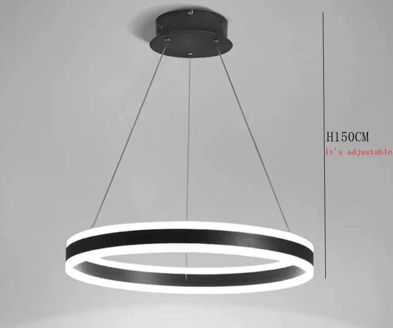 Lustre Design LED Anneau Dimmable | Marco Lucetti Cadre noir / Dia30cm / Blanc froid 6000K