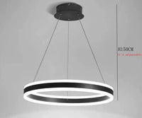Lustre Design LED Anneau Dimmable | Marco Lucetti Cadre noir / Dia30cm / Blanc froid 6000K