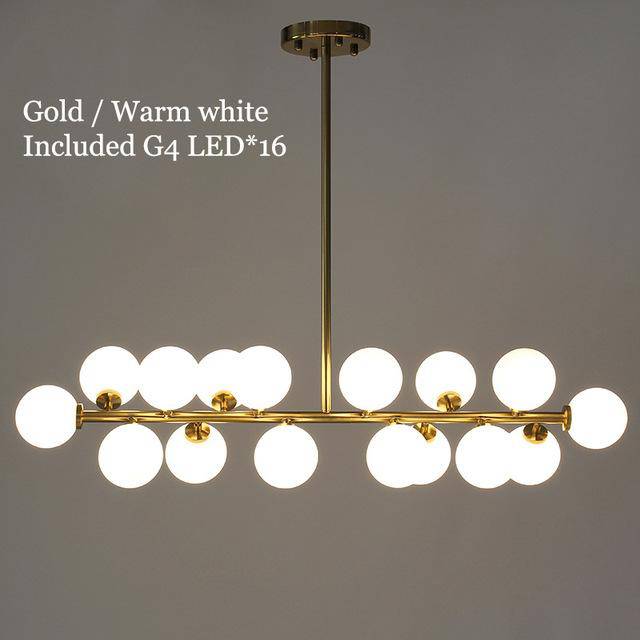 Lustre design LED "Branché" - Disponible en noir ou doré | Marco Lucetti