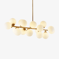 Lustre design LED "Branché" - Disponible en noir ou doré | Marco Lucetti Doré