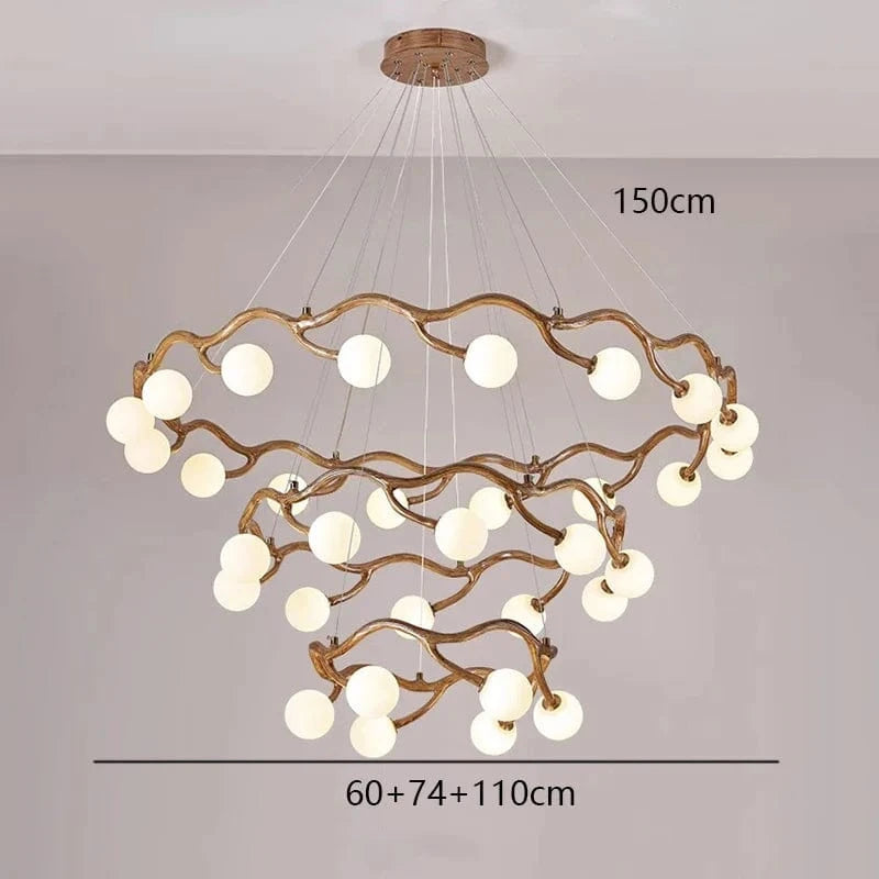Lustre design LED Branches d'Arbre - Design Moderne et Décoratif | Marco Lucetti 6 10 16 têtes / Blanc chaud