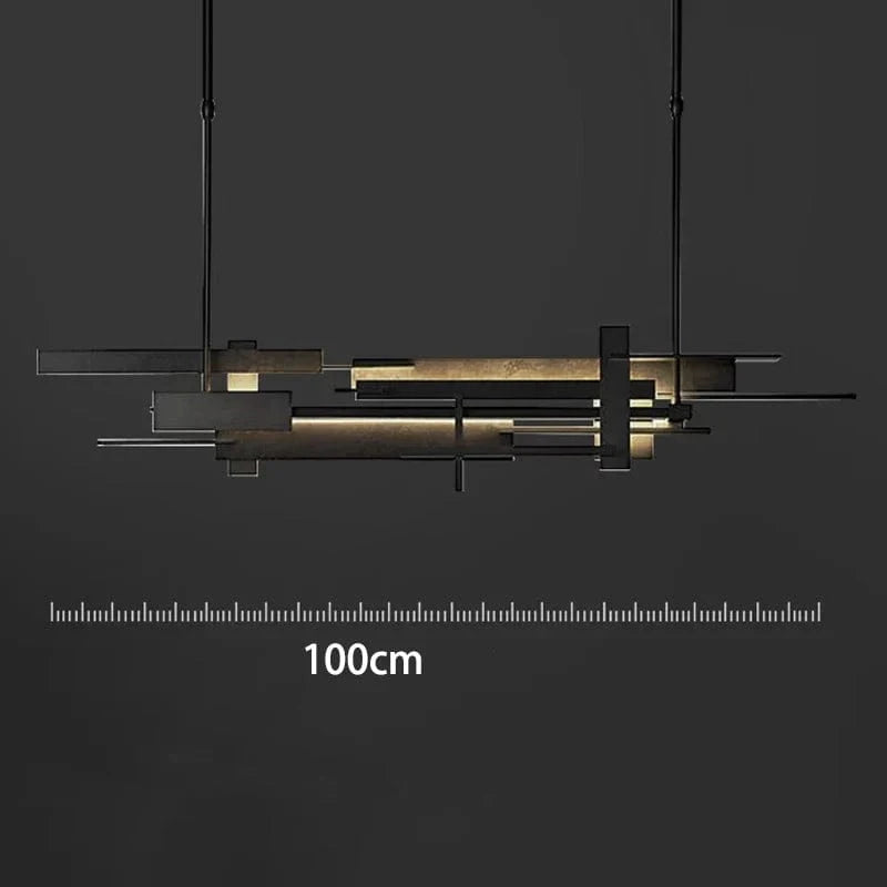 Lustre design LED de style moderne pour une décoration intérieure tendance | Marco Lucetti Linge 100cm / Gradation à distance RC